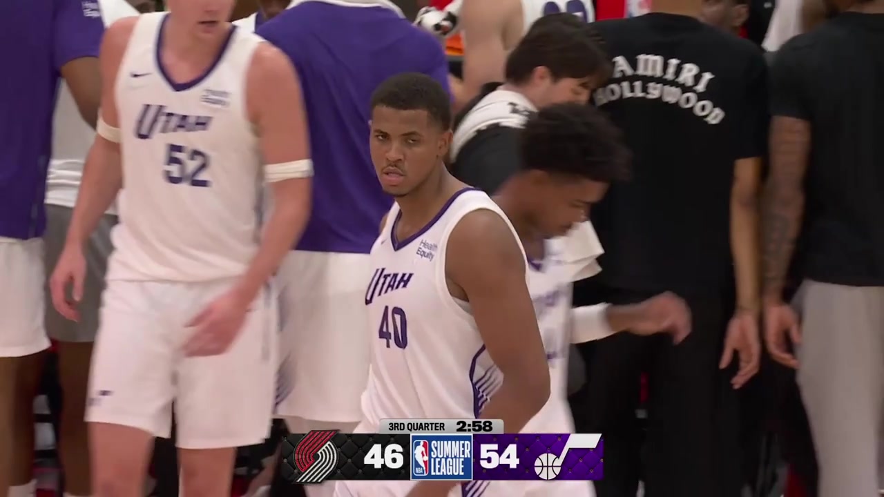 Justin Harmon mind melds with the Utah bench for the synchronized jumpshot