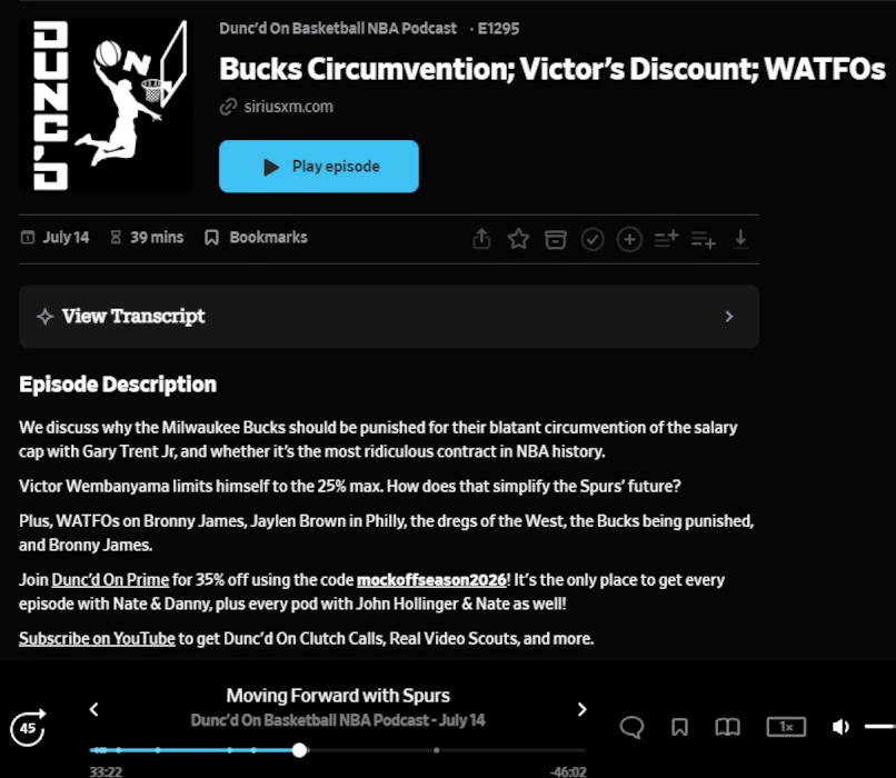 Nate Duncan A lot of people are saying the player's union got their asses kicked in the negotiation in 2023 and that's ridiculous They got more money for all the players Every player would rather have more money in exchange for maybe two or three teams a year having one fewer player