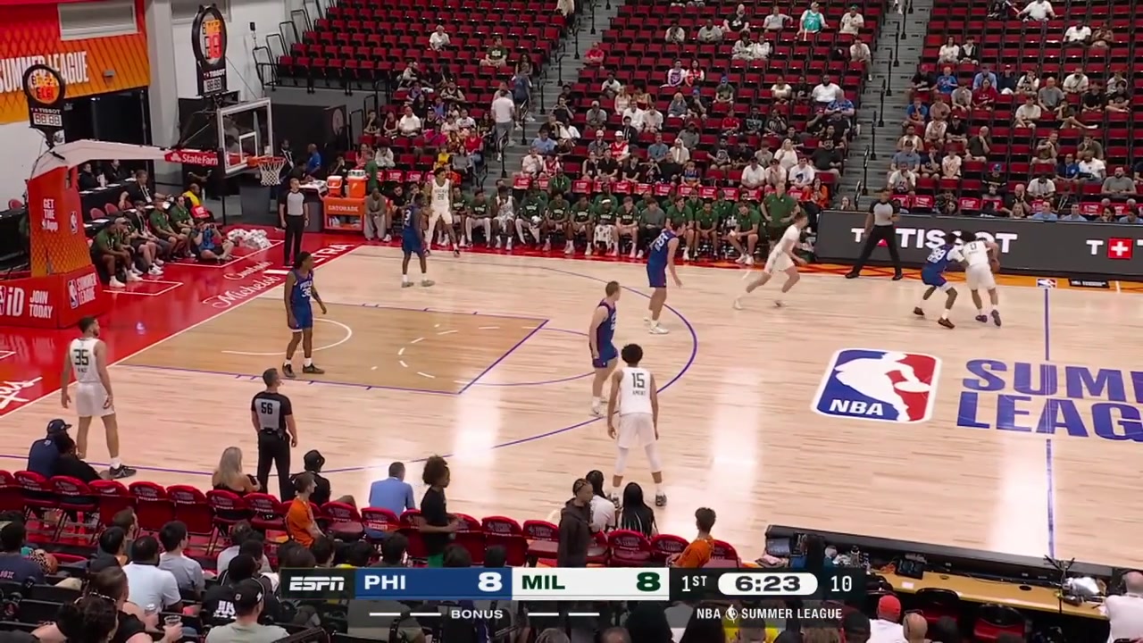 Brayden Burries with the layup and the And-1 floater with a replay