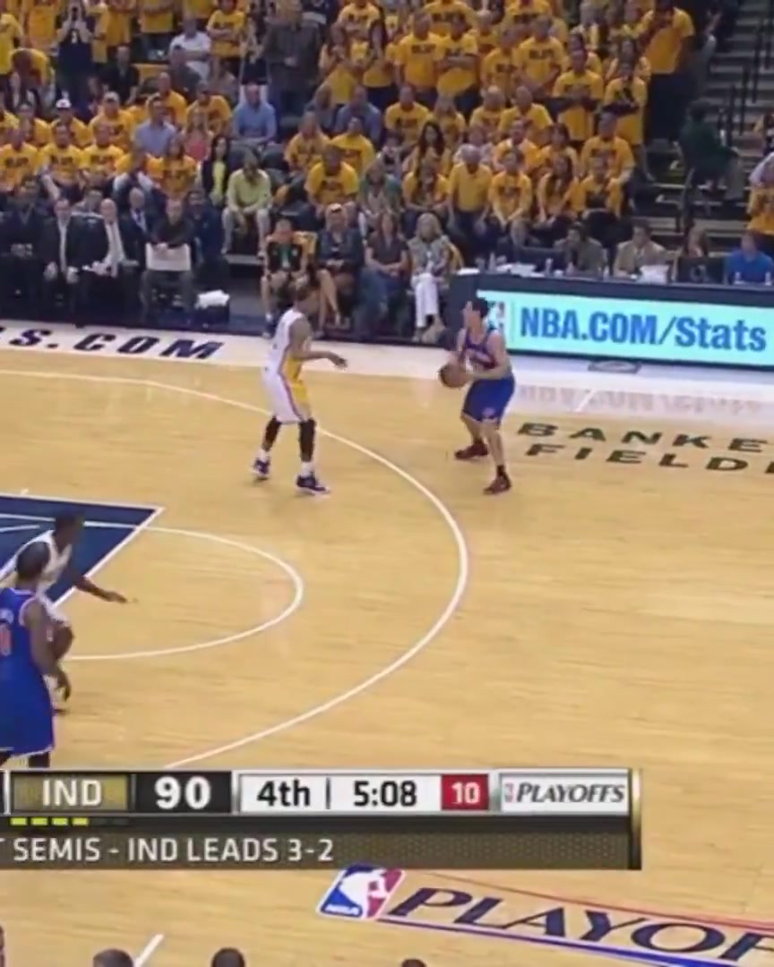 Roy Hibbert stuffs Carmelo at the rim and helps the Pacers move onto the ECF