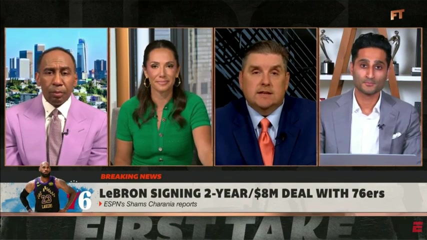 Windhorst In the last few days I dont think Philly really loved their position in the running Their big pitch was trading for Jaylen Brown but LeBron kept making it a point to reach out to the 76ers players and give them hope that they were still involved