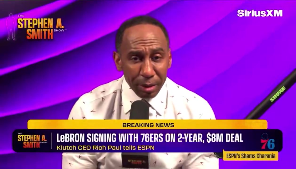 Stephen A Smith says LeBron James was lying his ass off when he was talking about thinking about retiring