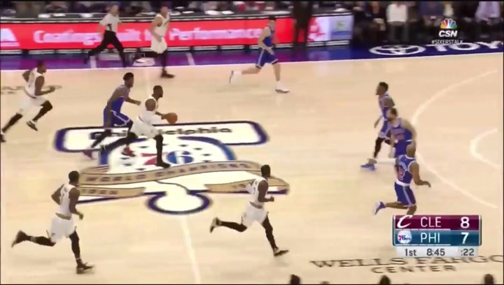 Embiid with the nasty chasedown block goaltend on LeBron