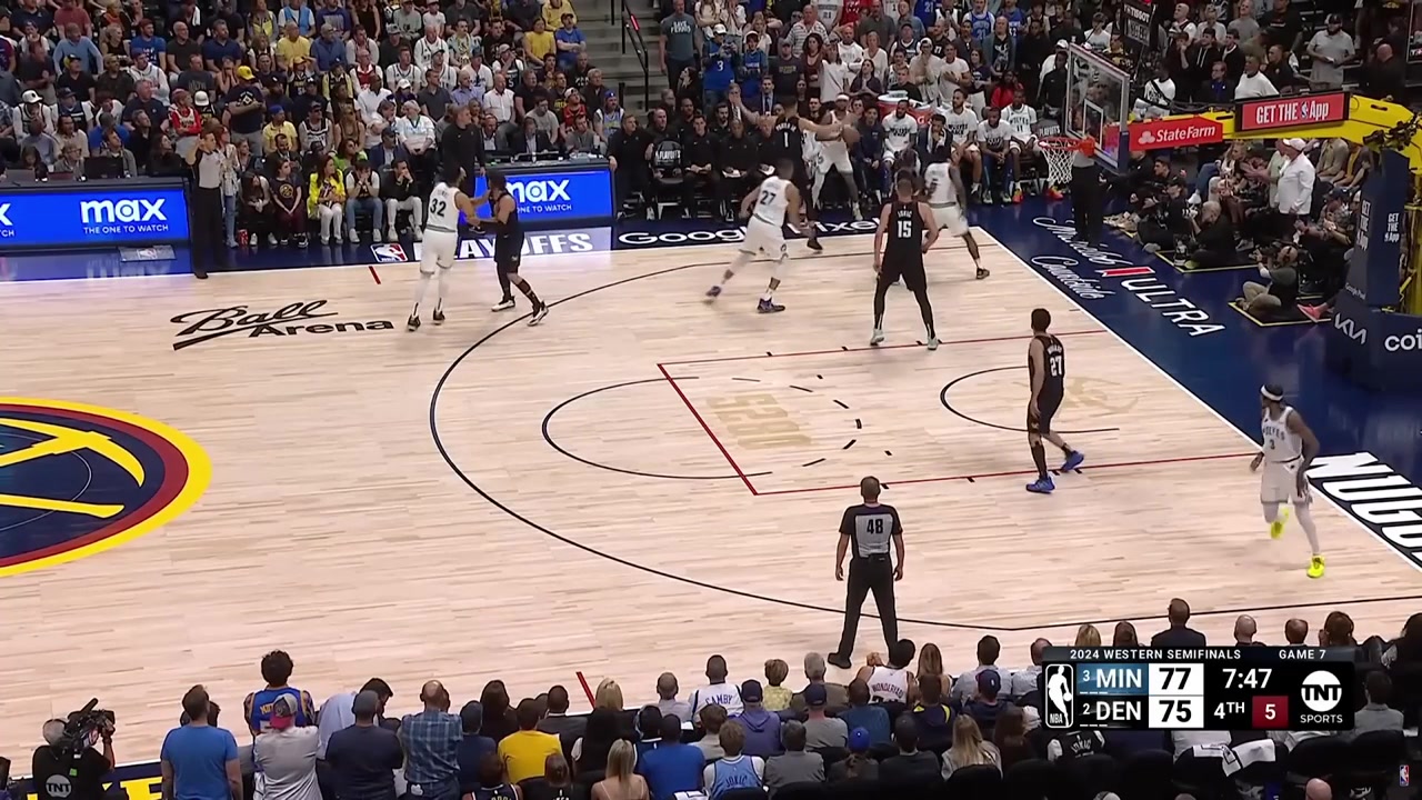 Rudy Gobert hits a demoralizing fadeaway jumper over Nikola Joki in Game 7 of the 2024 Western Conference Semifinals