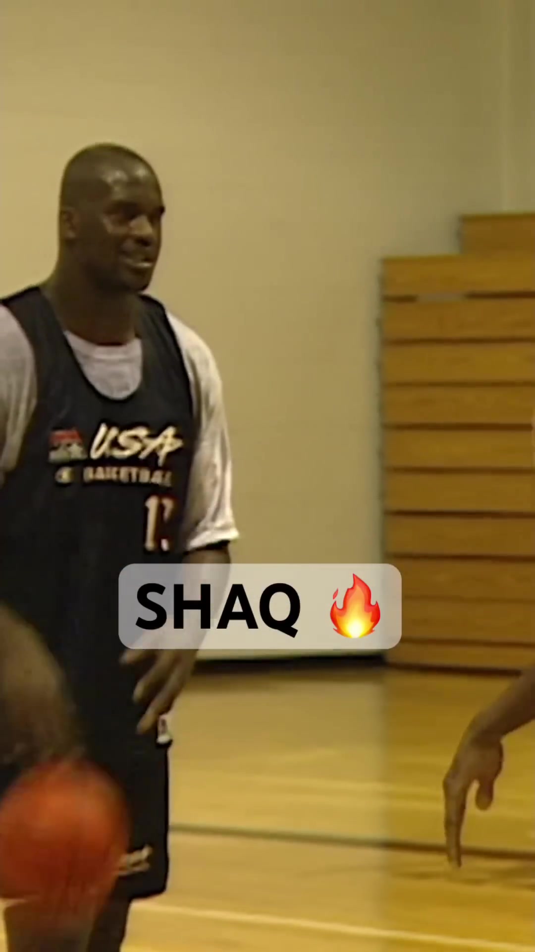 Shaq practicing his range in 1996 Team USA Camp