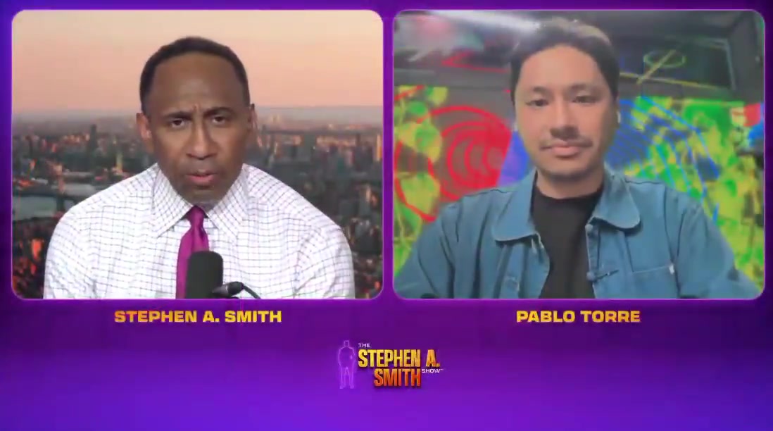 Stephen A Smith to Pablo Torre I'm not asking you to reveal sources we know better than that I'm not Jaylen Brown okay I'm not asking you to show your source