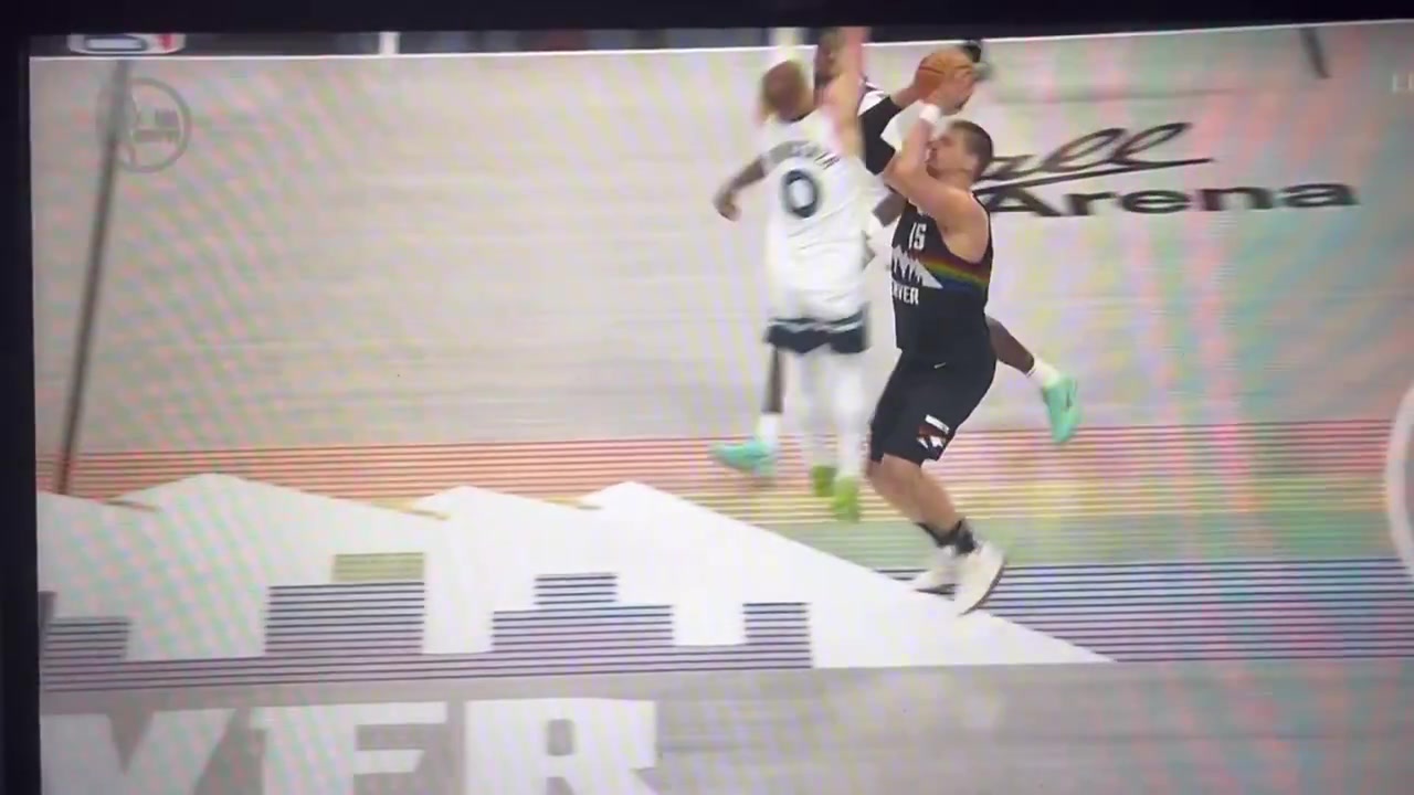 A closer look at the foul that ended the game and got Ant ejected Donte jumps straight up vertically and Jokic runs into him then falls over backwards
