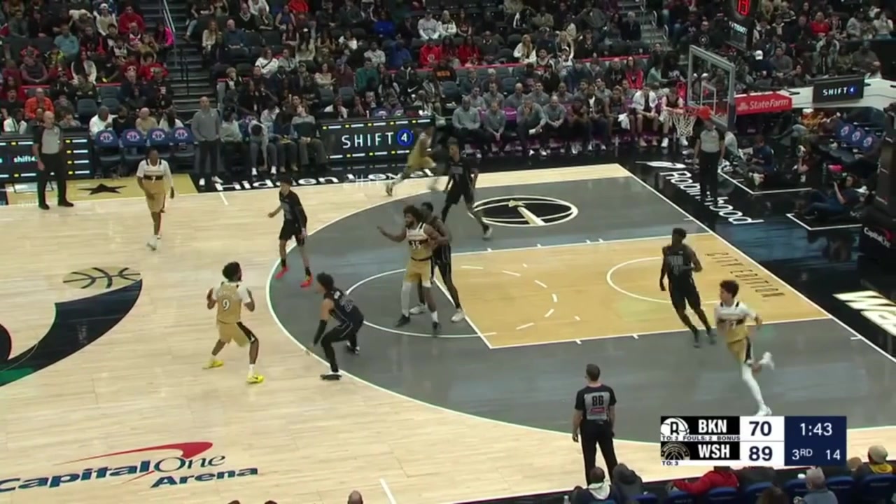 Drake Powell gets the steal and then dunks it in transition the foul