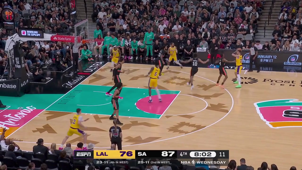 Wemby gets the easy steal and completes the 2-way highlight with a thunderous putback slam starting all the way from the logo