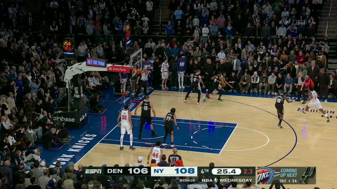 Jamal Murray grabs the rebound and ties the game