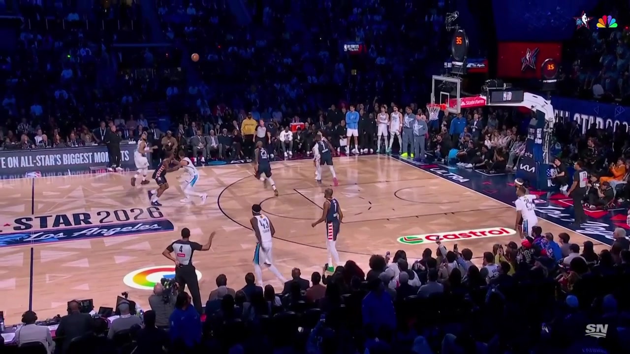 Victor Wembanyama's game-tying three-pointer attempt is no good eliminating Team World from the All-Star Game