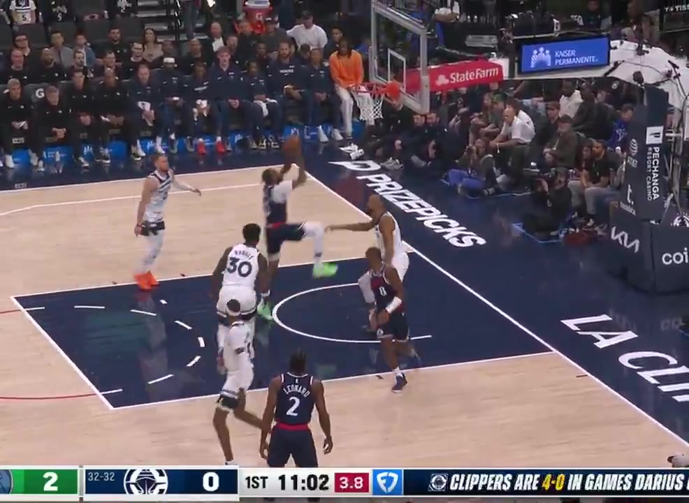 Anthony Edwards and Julius Randles lazy off-ball defense vs Clippers