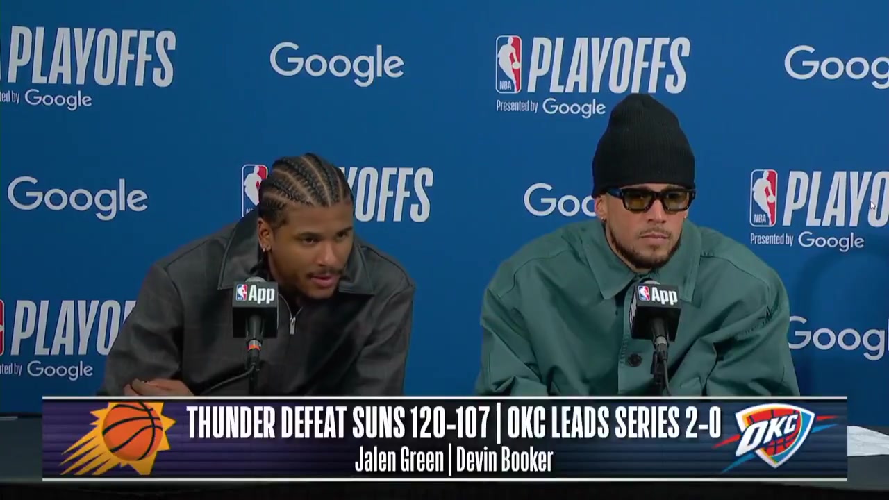 Full video of Devin Booker criticizing the officiating following Game 2 Two minutes