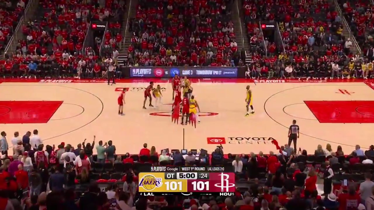 All the possessions in overtime - Los Angeles Lakers vs Houston Rockets - Game 3 - First Round of the 2026 NBA Playoffs - 42426The Lakers go up 3-0 in the series