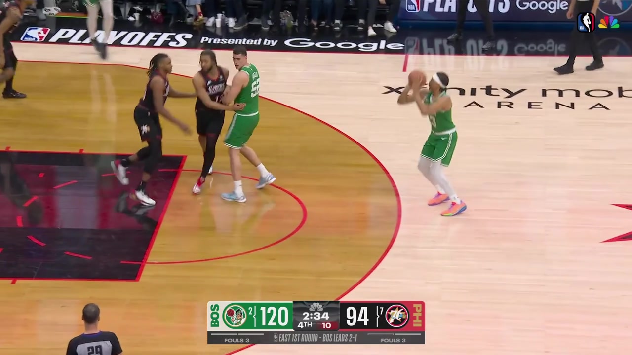 Ron Harper Jr and Max Shulga hit the Celtics' 23rd and 24th three-pointers of the night a new franchise playoff record The team shot 24 for 53 from three