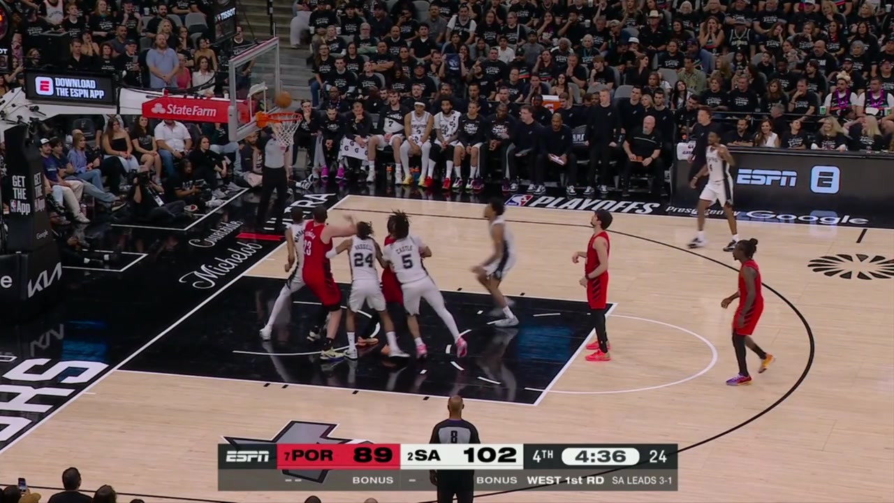 Stephon Castle fouls out after Avdija's missed FT