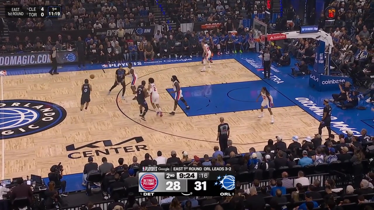 Goga Bitadze with the offensive rebound and the putback Anthony Black with the And-1 Desmond Bane scores the layup and Jalen Suggs hits a 3-pointer as part of the 18-3 run by the Magic
