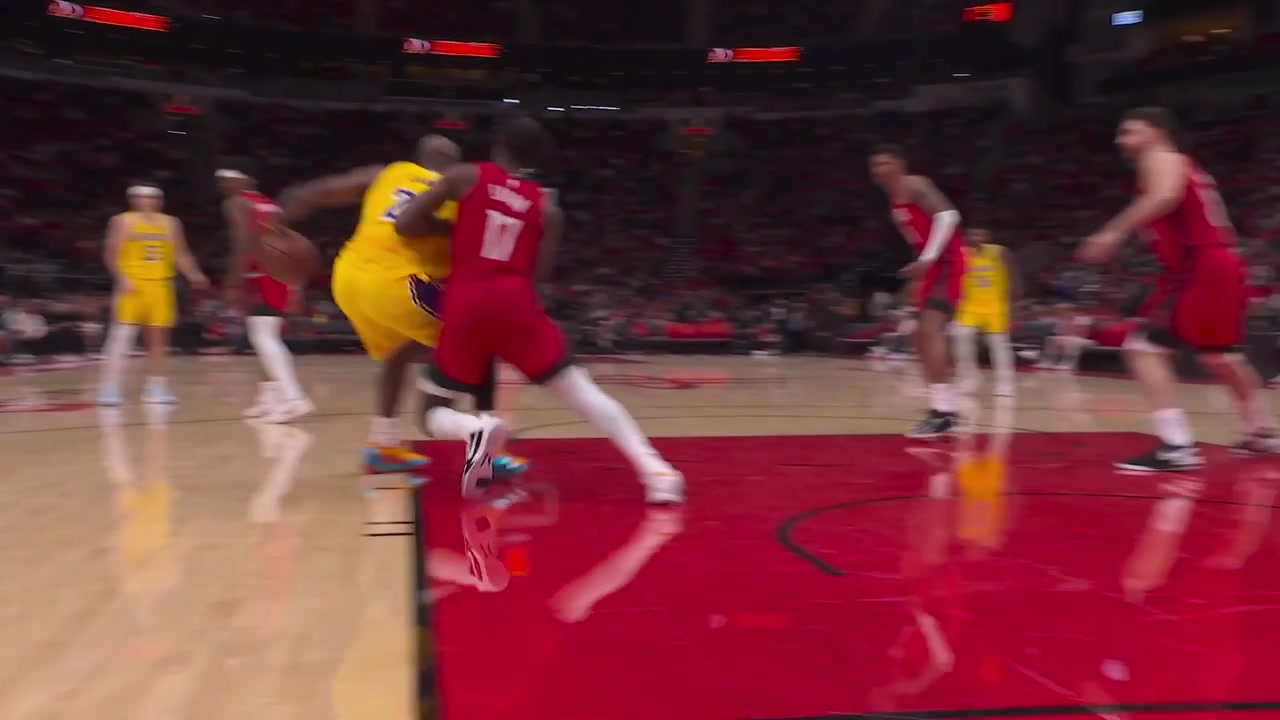 Replays of LeBro James highlights from game 6 and the celebration with Rui HachimuraThe Lakers emptied their bench