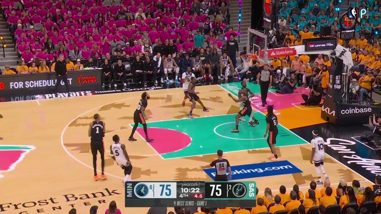 Ant sinks the 3 over Wemby