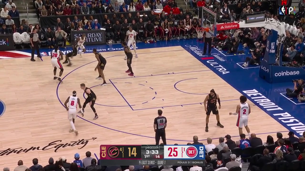 Cade Cunningham hits a 3-pointer off a pass and a screen by Isaiah Stewart who scores an easy layup in the next possession off a pass by Ausar with replays The Pistons go up 16 in the 1st quarter a 15-3 run