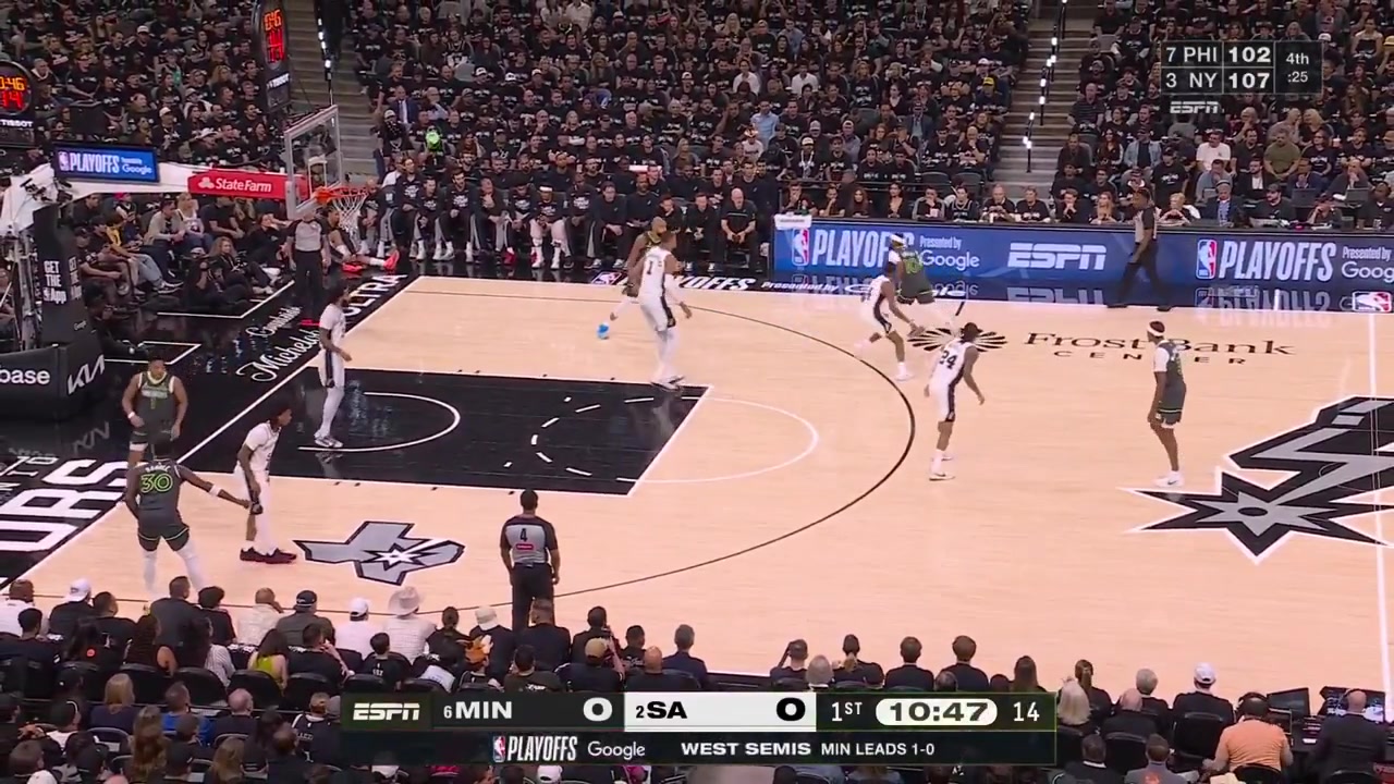 Julian Champagnie full highlights vs Minnesota Timberwolves tonight 133-95 W in Game 2 - Western Semifinals - 2026 NBA Playoffs12 Points on 46 FG 46 from 3 3 Rebounds 2 Assists ZERO turnovers 2 Steals 1 Block 1 PF and a - of 19 in 2201 minutes played