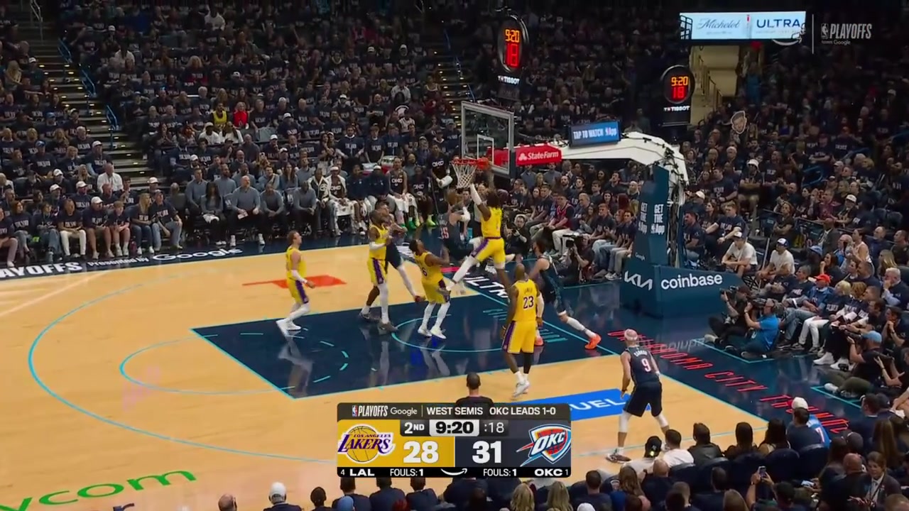 Ajay Mitchell hits the tough layup through traffic