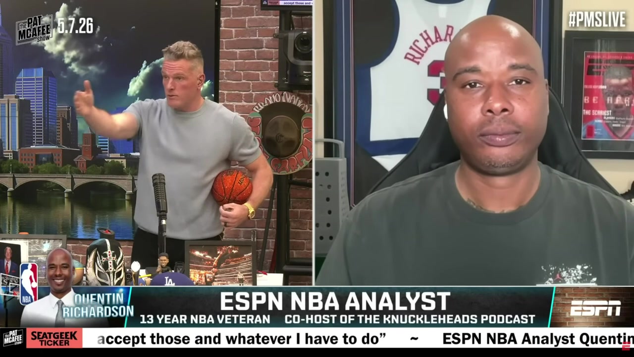 Haliburton calls the SGA narratives so overblown on the Pat McAfee show When I'm in the game and we're playing against him I'm not thinking like 'Oh my god this guys just falling around everywhere'