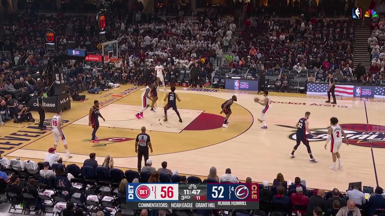 James Harden with good defense on Tobias Harris who airballs the mid-range jumper