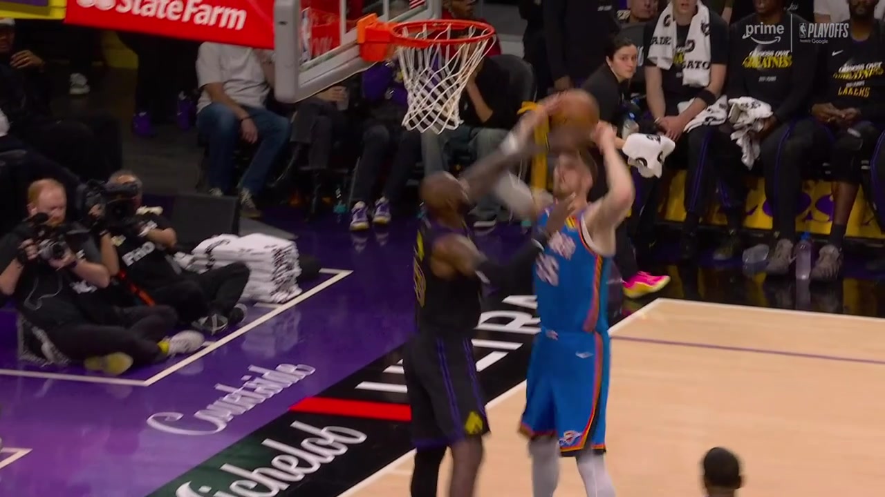 Replays of Lebron blocking Isaiah Hartenstein