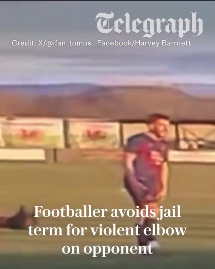 Meanwhile in the English lower football leagues a footballer who was filmed elbowing an opponent off the ball has been handed a 24-week suspended prison sentence for assault