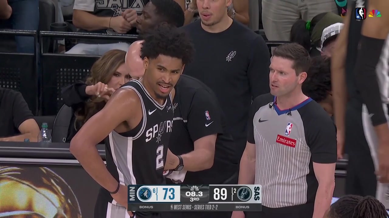 Dylan Harper got a very visible scratch