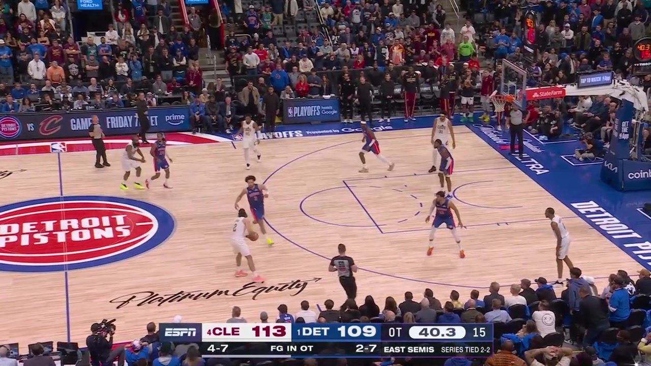 Lowlight James Harden with a failed floaterlob attempt Max Strus fouls right away Cavaliers still up 4