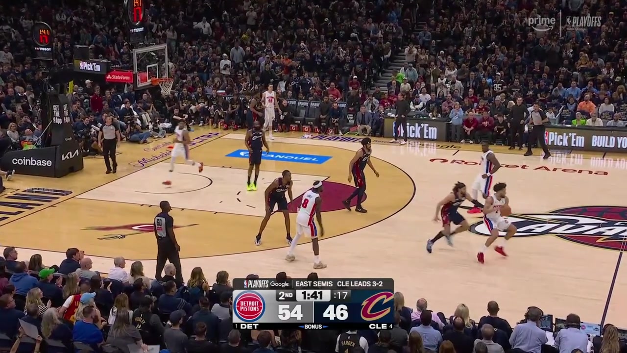 Donovan Mitchell steals it from Cade and throws it down