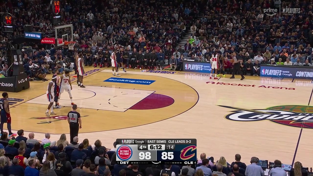 Dean Wade slips and Harden's pass is taken by Tobias Harris for the pick six
