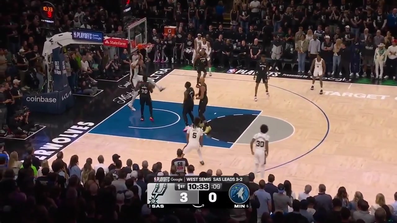 Victor Wembanyama full highlights vs Minnesota Timberwolves tonight 139-109 W - Game 6 - Western Semifinals - 2026 NBA Playoffs19 Points on 611 FG 545 02 from 3 79 FT 778 6 Rebounds 1 Off Reb 2 Assists 4 TOV 3 Blocks and a - of 25 in 2722 minutes played