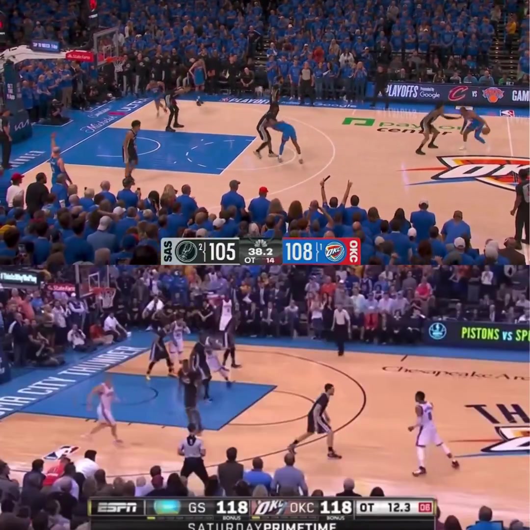 A decade apart Wemby and Curry hit the exact same three off the exact same kind of miss