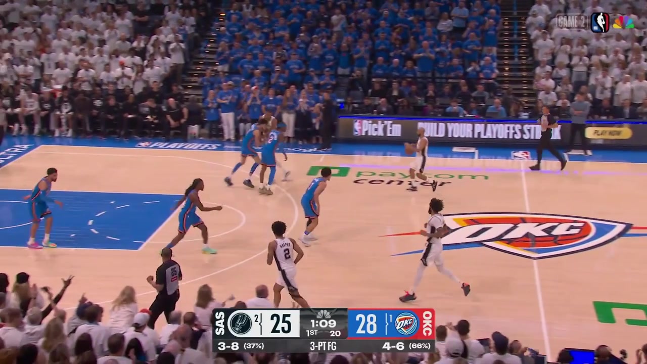 Jordan McLaughlin hits a 3-pointer off a screen by Wembanyama