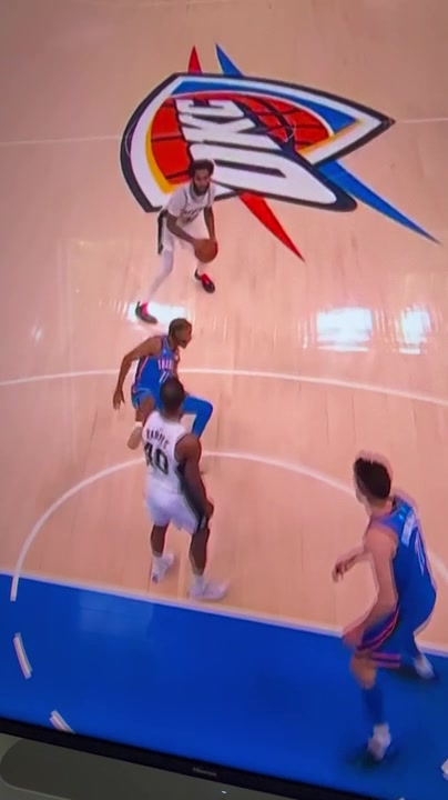Isaiah Joe draws offensive foul on Harrison Barnes on a made Spurs 3-pointer