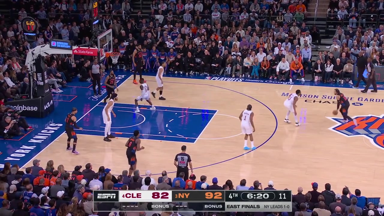Josh Hart finds Mikal Bridges for the wide open corner 3 and he hits it7th assist for HartThe Knicks go up 13 points with 611 minutes remaining in regulation and Kenny Atkinson takes a timeout