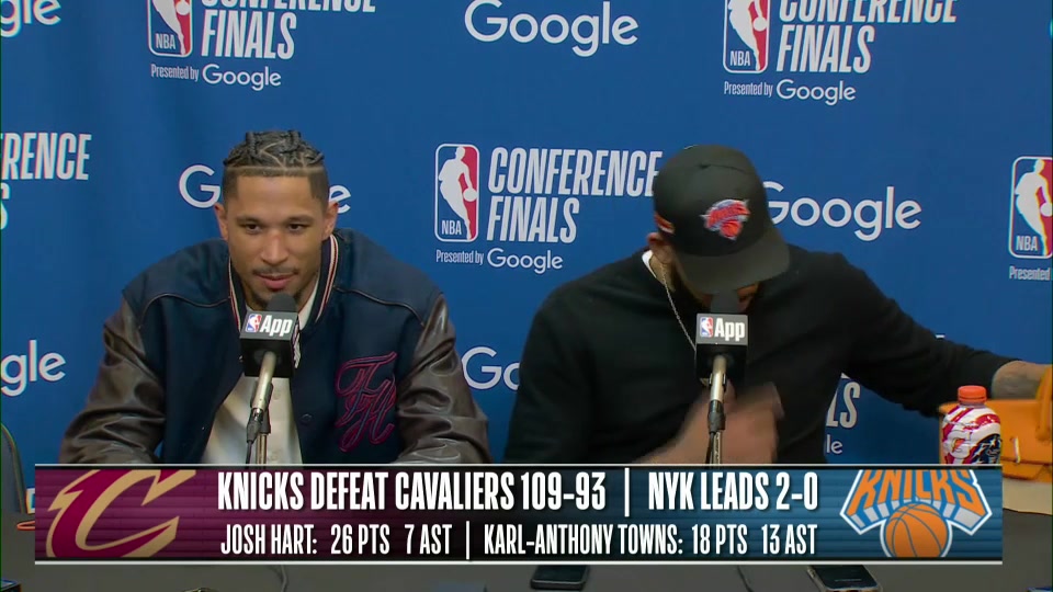 Josh Hart much to the dismay of Karl-Anthony Towns on analytics at a certain point they're a lamp post to a drunk person you can lean on them but they won't get you home