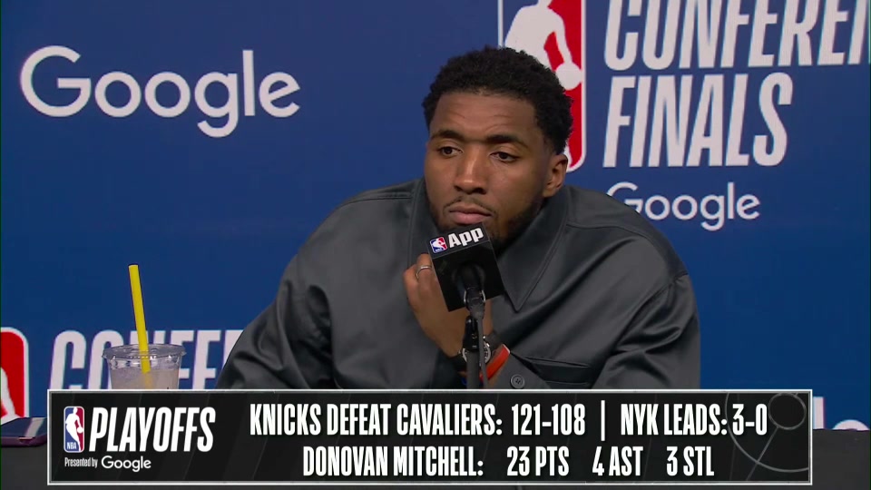 Donovan Mitchell on what lesson the Cavs can learn from this series if they make the Conference Finals again Don't lose Game 1 after being up by 22