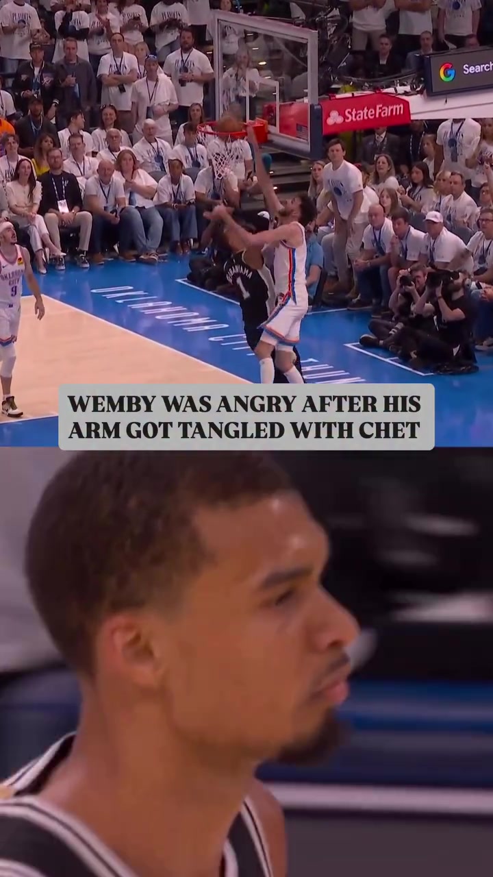 What is chet doing to wembys arm