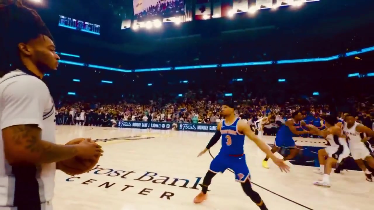 Lowlight Wemby falls to the floor on a jumper during last possession without being touched video courtesy of Ben Stiller social media