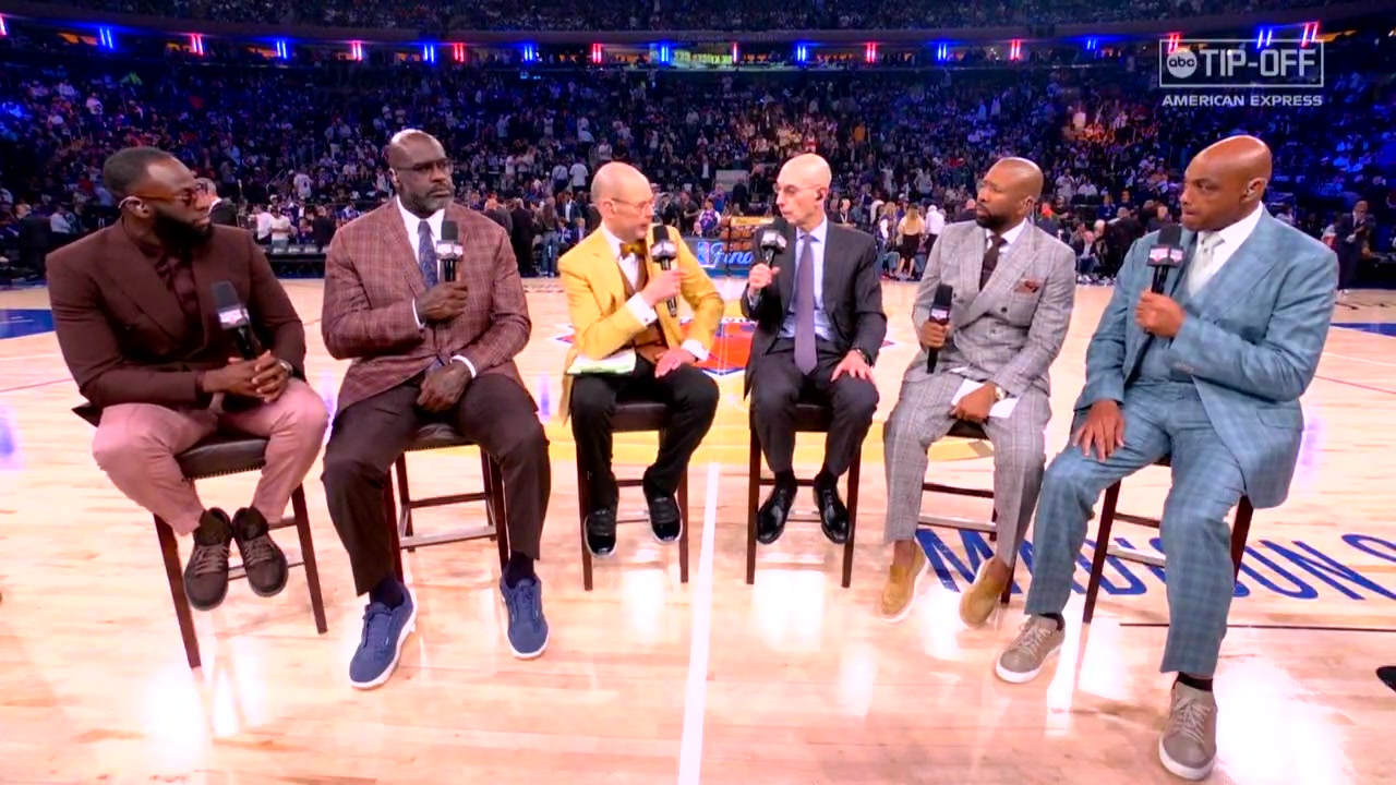 Adam Silver on flopping We're going to look in the offseason We have a 2 day competition committee meeting in Vegas around the summer league will watch 1000 plays literally over 2 days and see if we should set that line in a different place but I think we have made a lot of progress there