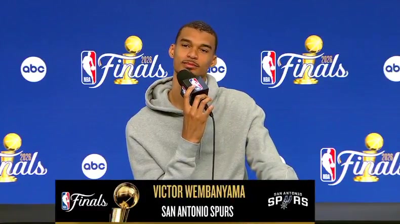 AJ Dybantsa got to ask Victor Wembanyama a question about getting his inside game going last game and here's the response