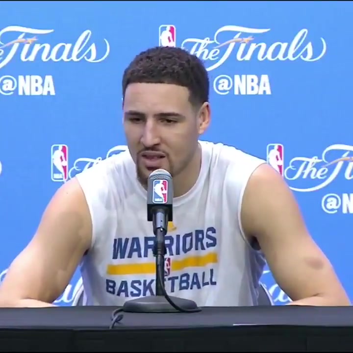 10 years ago today with the Warriors leading the finals 3-1 Klay Thompson suggests that LeBron 'just got his feelings hurt'
