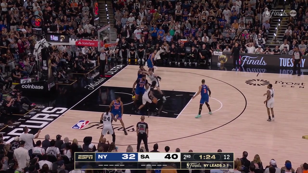 Josh Hart goes for the layup and De'Aaron Fox pushes him from behind as Hart scores the And-1Upon review the foul was upgraded to a flagrant penalty-1 as Fox discusses the decision with Scott Foster