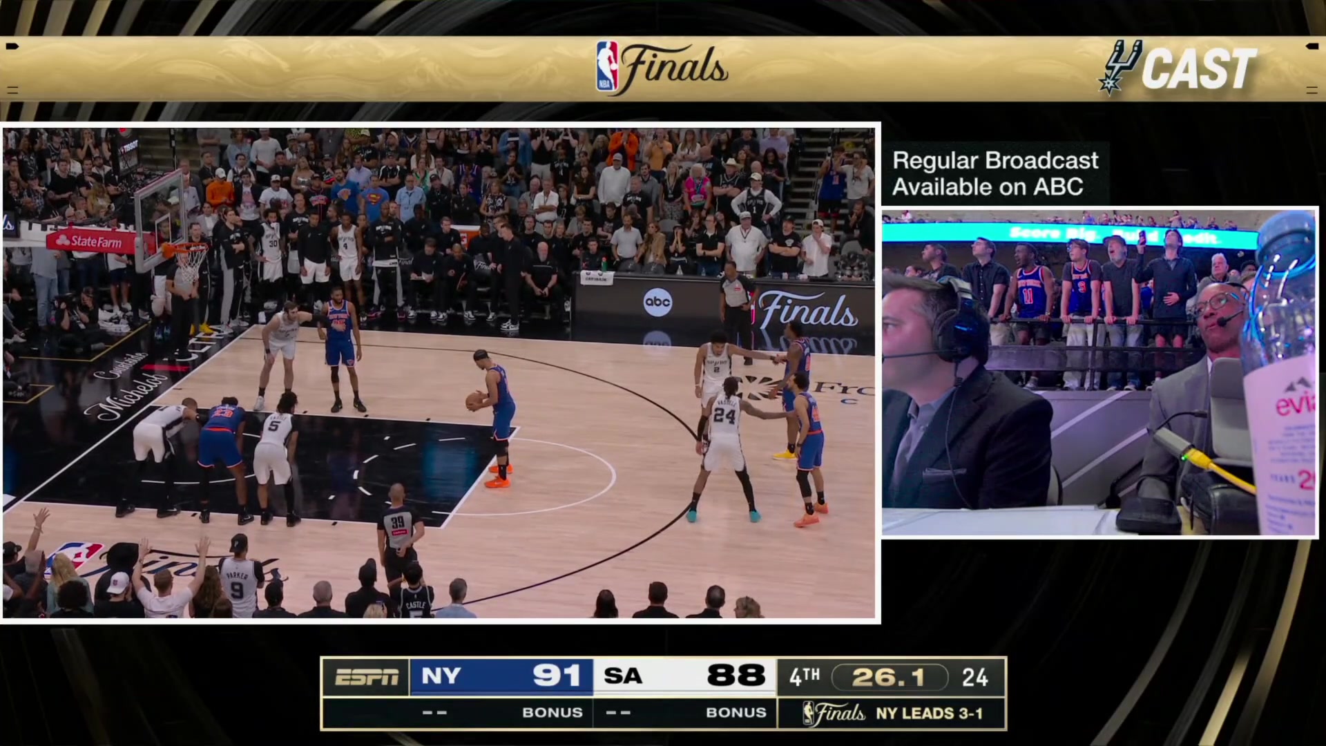 The Spurs radio reaction to Mitchell Robinson's clutch offensive off a missed clutch free throw by Josh Hart