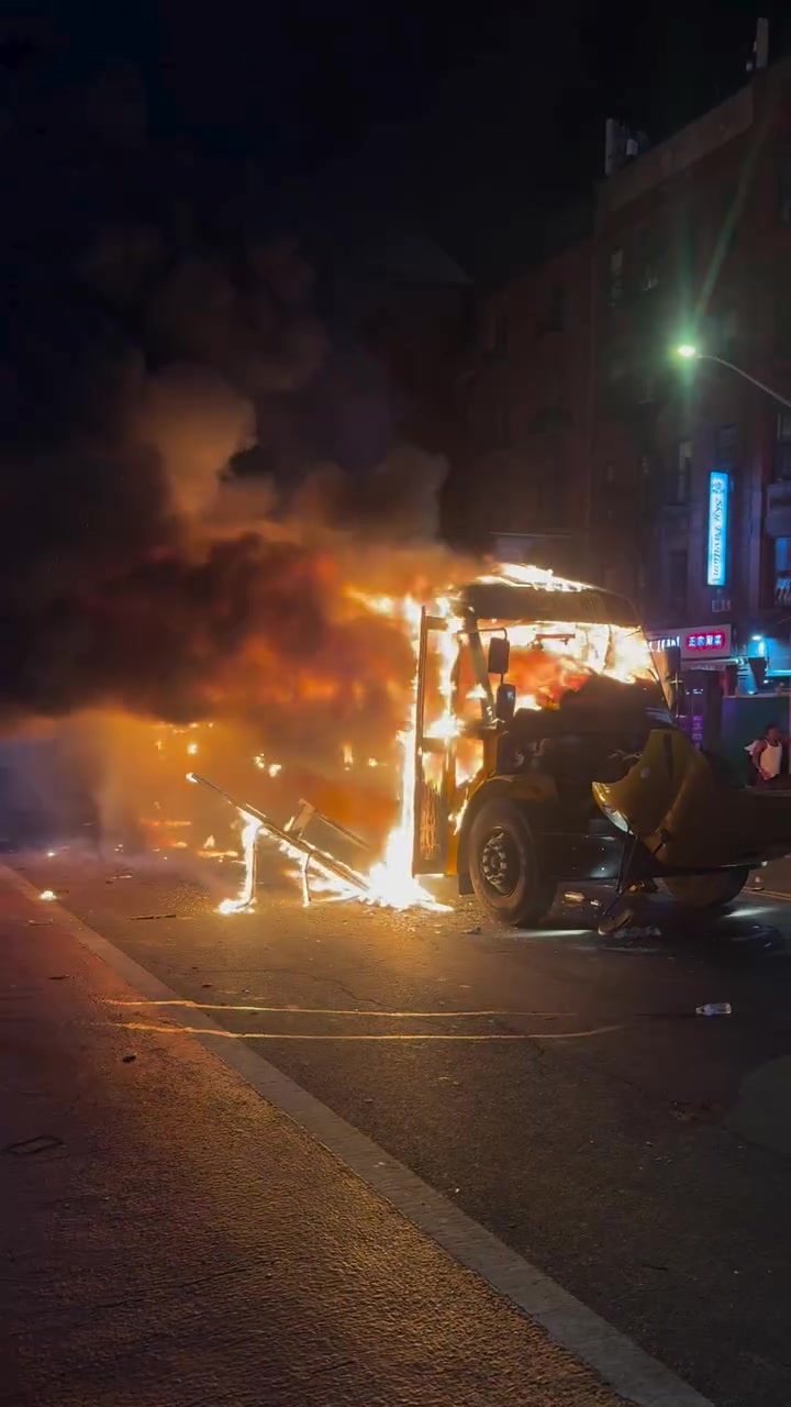 Fans Chant Knicks in 5 While School Bus is Burning