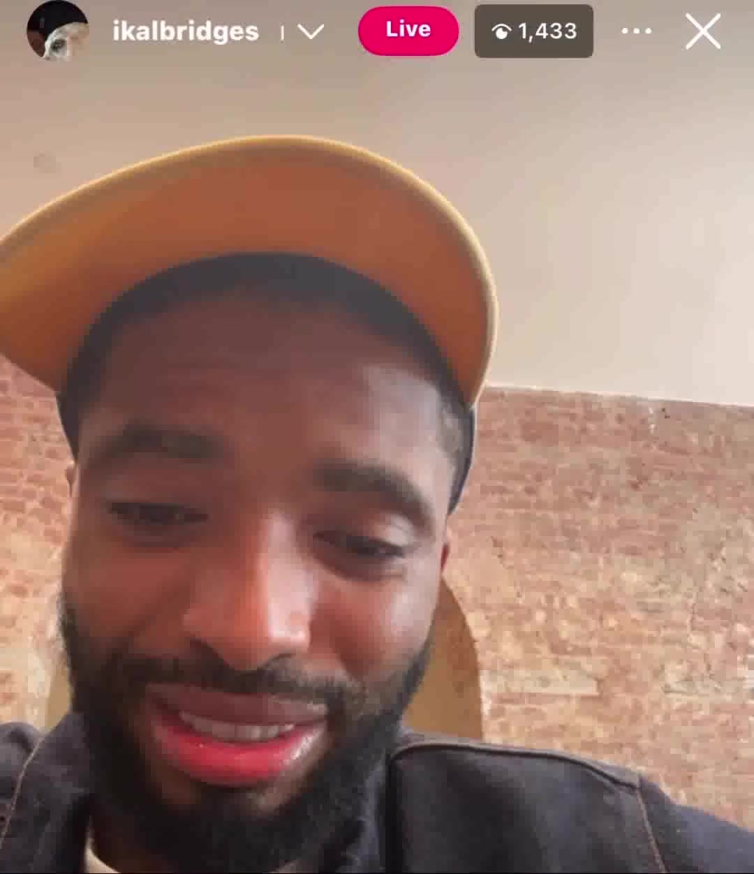 Mikal Bridges is absolutely plastered on his IG live